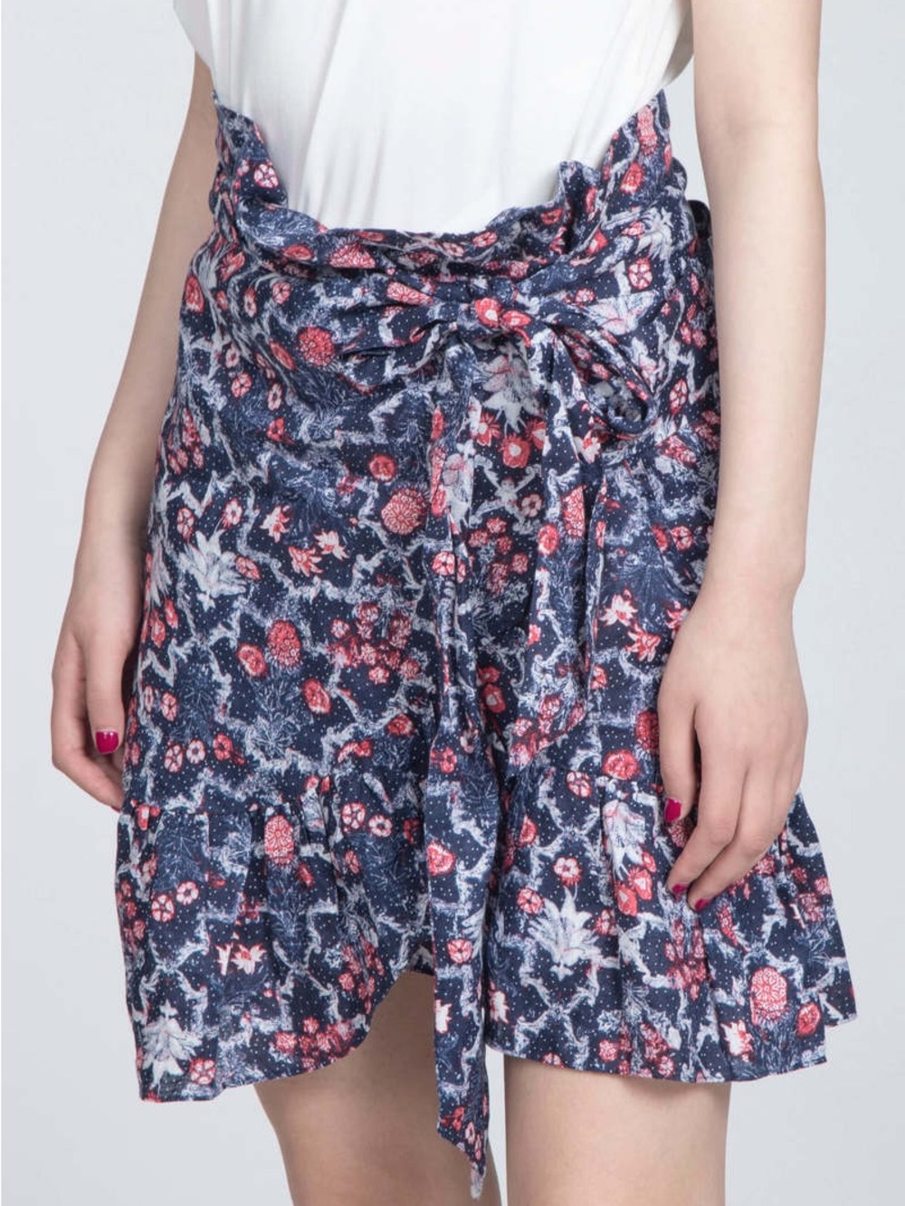 Isabel Marant Etoile Tempster printed linen wrap mini skirt